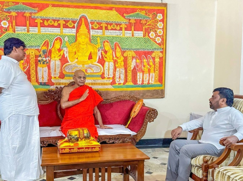 ஜனாதிபதி மல்வத்து மற்றும் அஸ்கிரி மகாநாயக்க தேரர்களைச் சந்தித்தார்