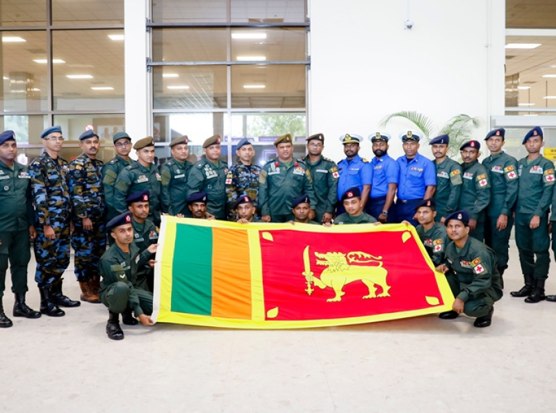 மியான்மாரில் நிவாரணப் பணிகளுக்கு சென்ற முப்படைகளின் மனிதாபிமான நிவாரணக் குழு நாடு திரும்பியது