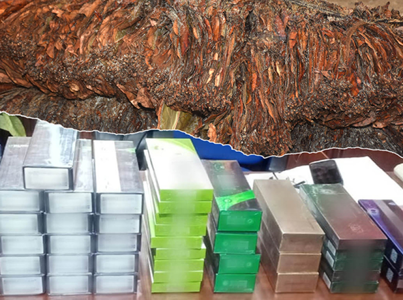 சட்டவிரோதமாக நாட்டிற்குள் கொண்டுவரப்பட்ட பீடி இலைகள் மற்றும் வெளிநாட்டு சிகரெட்டுகள் கடற்படையினரால் பறிமுதல்