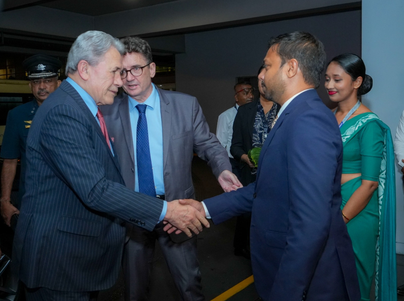 நியூசிலாந்தின் துணைப் பிரதமர் இலங்கைக்கு வருகை