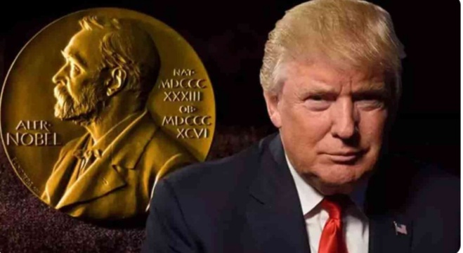 அமைதிக்கான நோபல் பரிசுக்கு அமெரிக்க ஜனாதிபதியின் பெயர் பரிந்துரை