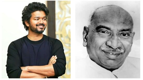 காமராஜர் சிலைக்கு மாலை அணிவித்த விஜய்