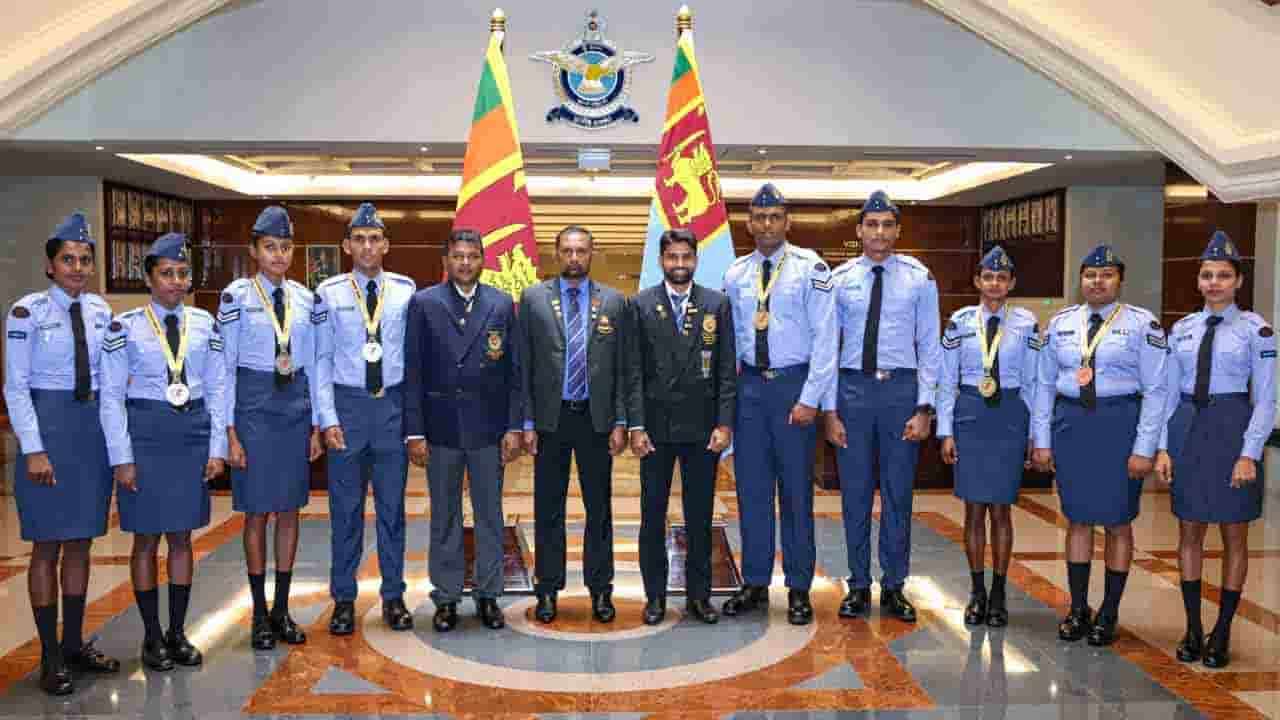 தடகளப் போட்டியில் பதக்கம் வென்ற விமானப்படை வீரர்கள் கௌரவிப்பு