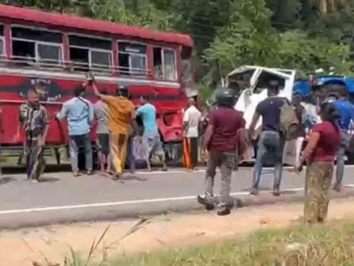 லொறியுடன் பஸ் மோதி விபத்து