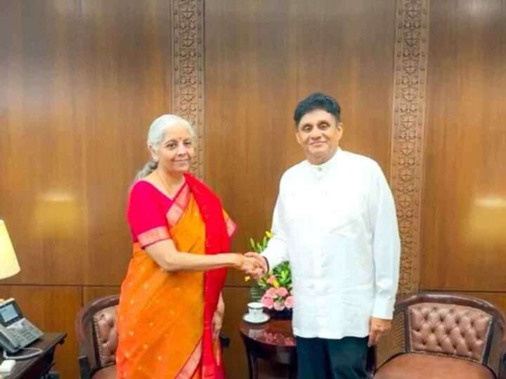 இந்திய நிதியமைச்சர் நிர்மலாவுடன் சஜித் பிரேமதாச சந்திப்பு