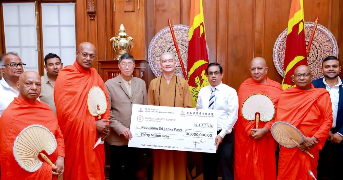 கங்காராம விகாரையினால் 30 மில்லியன் ரூபாய் நன்கொடை