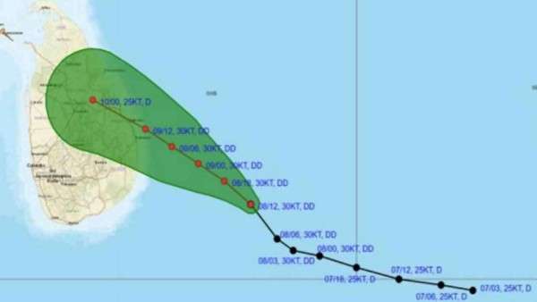 மட்டக்களப்பை நெருங்கி வரும் தாழமுக்கம்; நாட்டில் இன்று பலத்த காற்றுடன் மழை