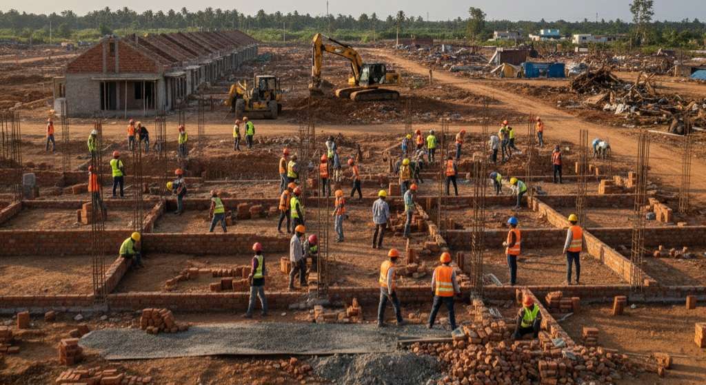 அனர்த்தத்தால் பாதிக்கப்பட்டவர்களுக்கான வீட்டு திட்டத்தை நிர்மாணிக்கும் பணிகள் இன்று