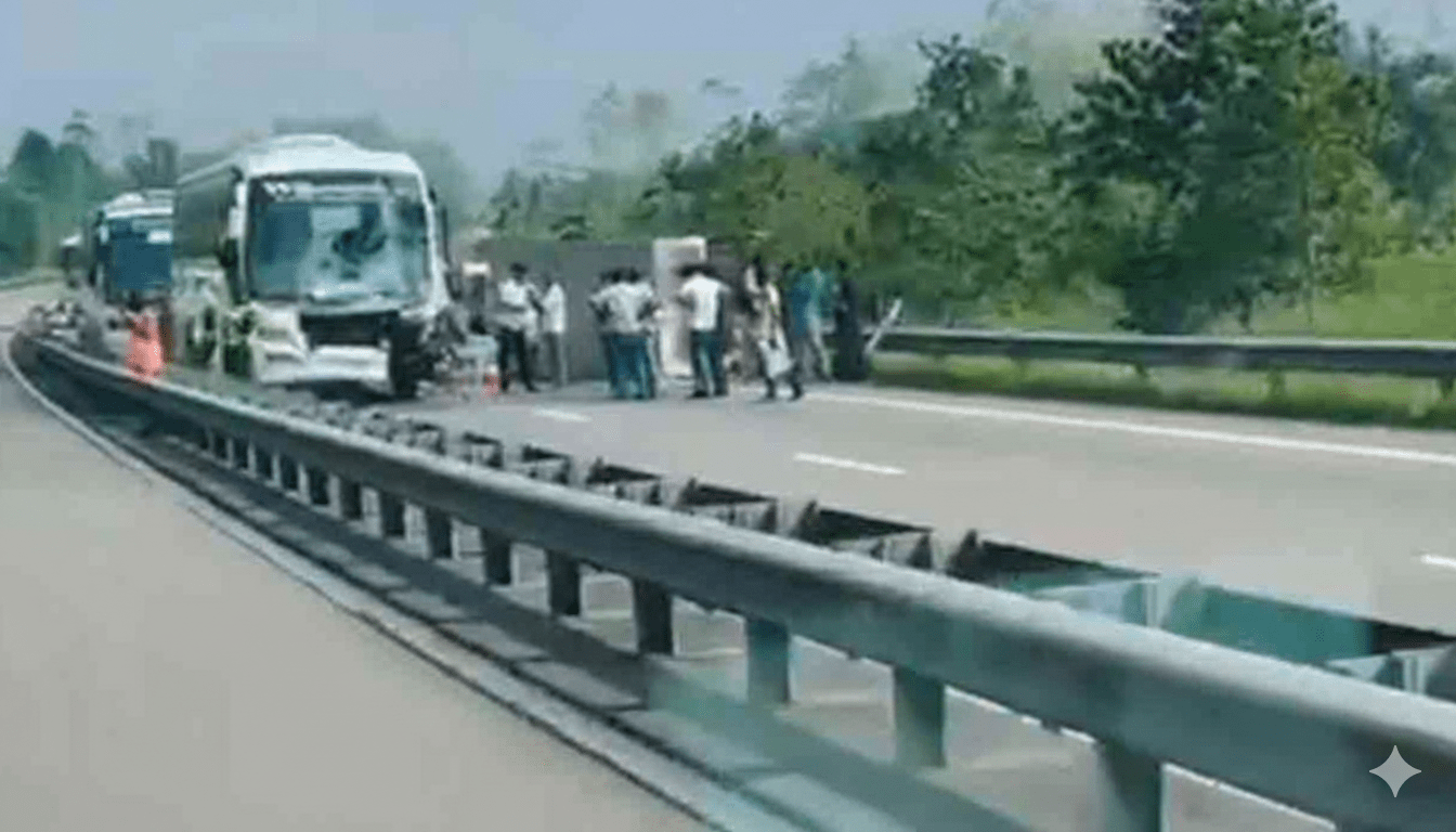 தெற்கு அதிவேக நெடுஞ்சாலையில்  விபத்து