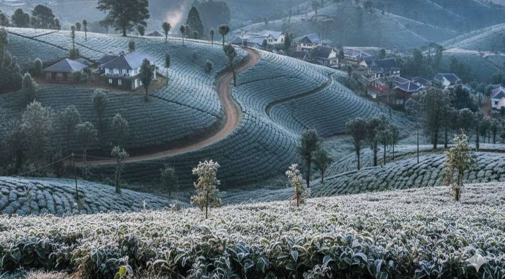 வெப்பநிலை3.5 பாகை செல்சியஸாக ,கடும் குளிரில் நுவரெலியா