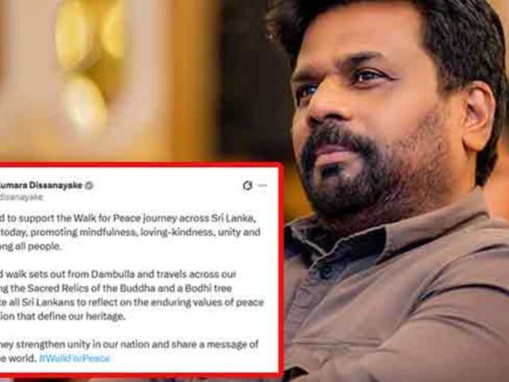 சமாதான நடைபயணத்திற்கு ஜனாதிபதி முழு ஆதரவு