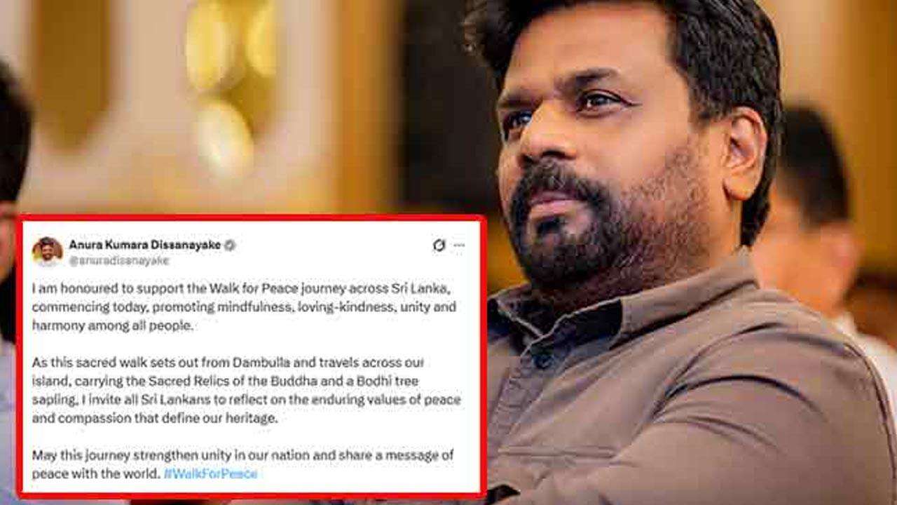 சமாதான நடைபயணத்திற்கு ஜனாதிபதி முழு ஆதரவு