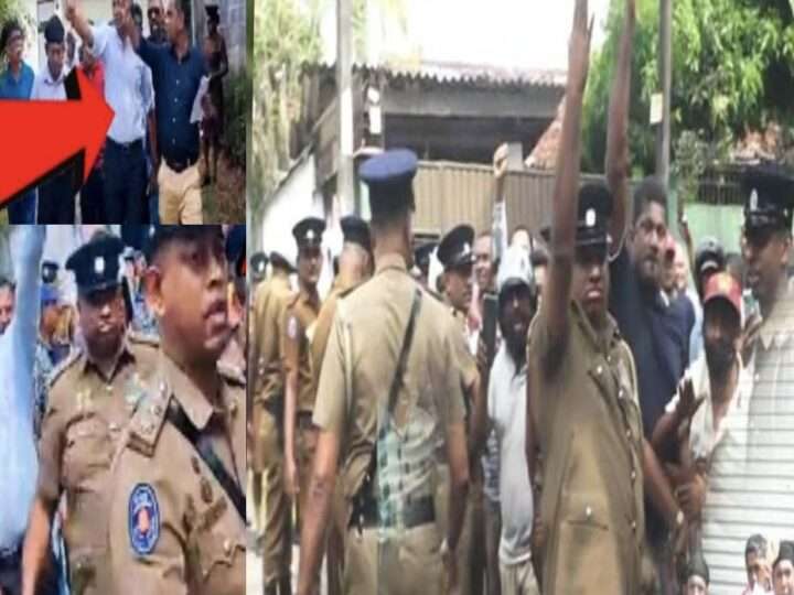 சாணத் தாக்குதல் தொடர்பில் பொலிஸ் நிலையம் வந்த சுகீஸ்வர