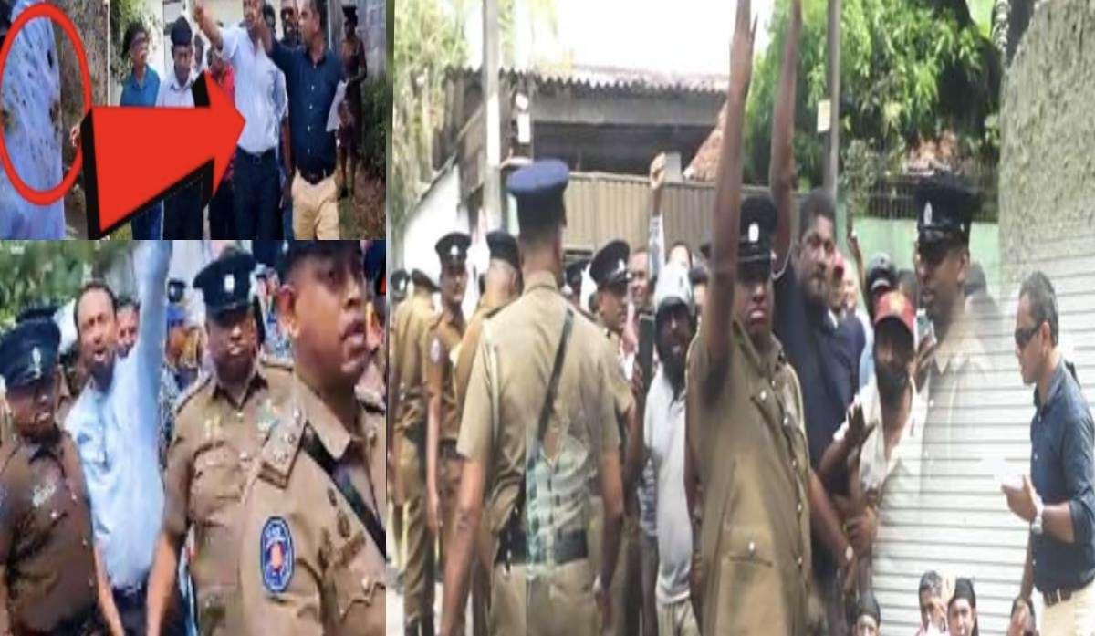 சாணத் தாக்குதல் தொடர்பில் பொலிஸ் நிலையம் வந்த சுகீஸ்வர