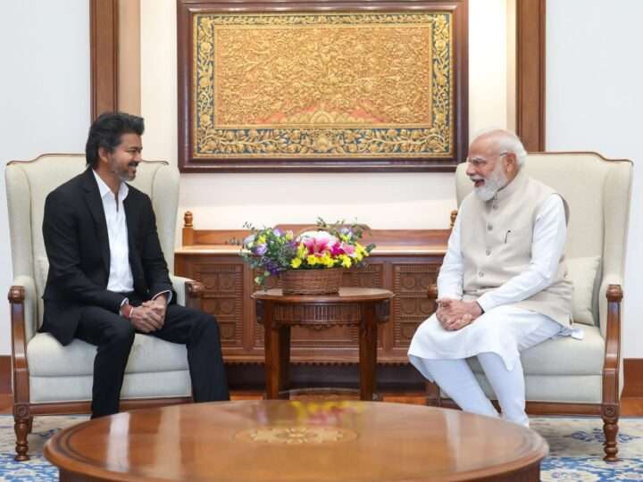 இந்திய பிரதமர் மோடியுடன் முதலமைச்சர் விஜய் சந்திப்பு!
