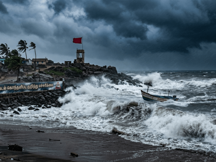 பலத்த காற்று, கடல் கொந்தளிப்பு குறித்து எச்சரிக்கை