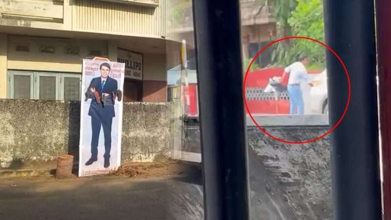 யாழில் அர்ச்சுனாவின் படத்திற்கு செருப்பு மாலை