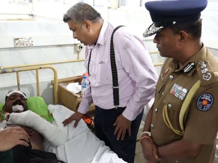 சிறை கலவரம்; காயமடைந்த அதிகாரிகளை நேரில் சந்தித்த அமைச்சர் ஹர்ஷன