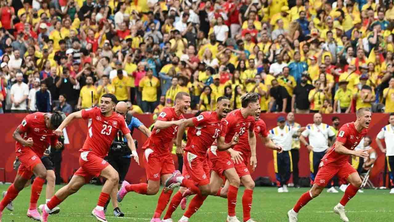 கொலம்பியாவை வீழ்த்தி சுவிட்சர்லாந்து காலிறுதிக்குத் தகுதி!