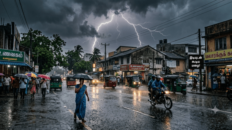 பிற்பகலில் இடியுடன் கூடிய மழை!