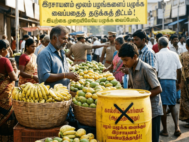 இரசாயனம் மூலம் பழங்களைப் பழுக்க வைப்பதைத் தடுக்கத் திட்டம்!