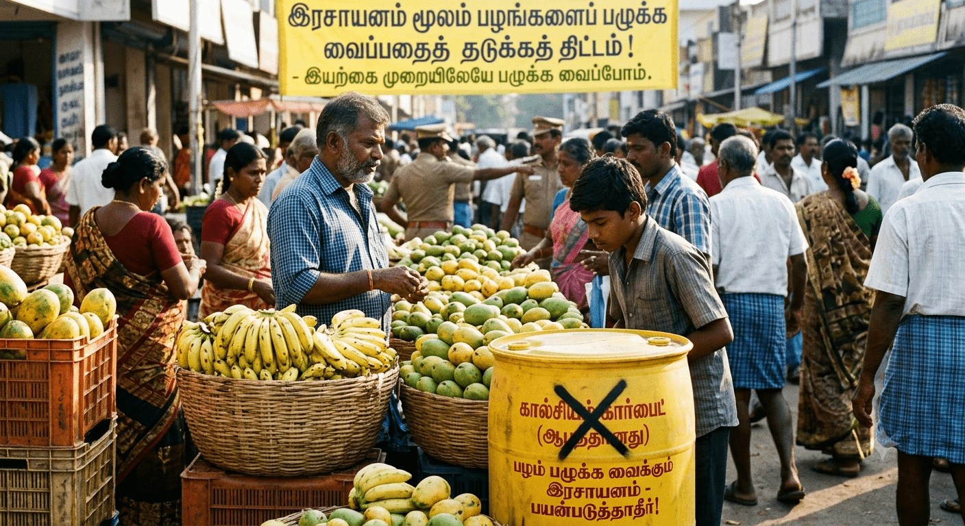 இரசாயனம் மூலம் பழங்களைப் பழுக்க வைப்பதைத் தடுக்கத் திட்டம்!