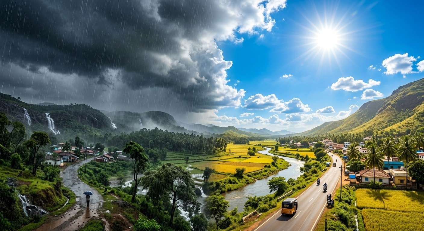 நாளை ஒரு பகுதியில் மழை, ஒரு பகுதியில் உச்சம் கொடுக்கும் சூரியன்