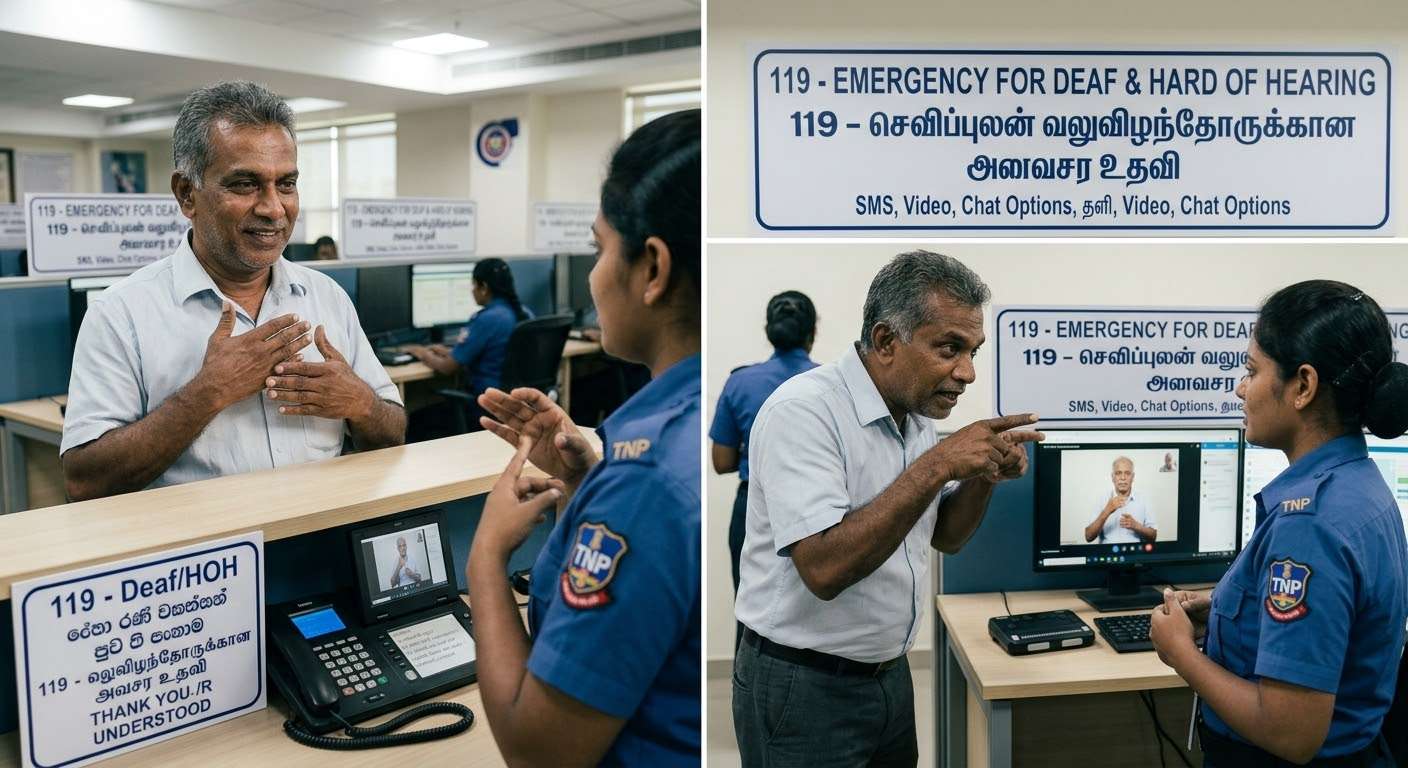 செவிப்புலன் வலுவிழந்த சமூகத்தினர் 119 அழைப்பதற்கு புதிய முறை